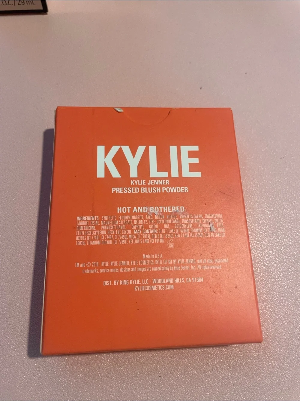 Kylie Jenner Cosmetics Pressed Blush Powder - Hot and Bothered (peach tone)
